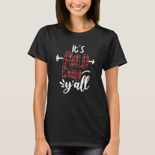 Buffalo Plaid It's Field Day Y'all Teacher T-Shirt