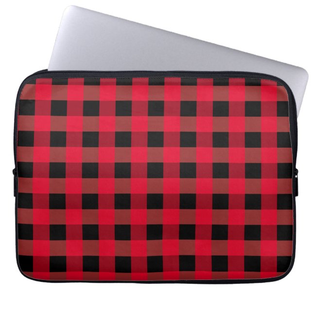 Buffalo plaid laptop sleeve (Front)