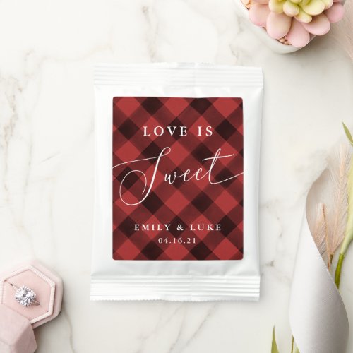 Buffalo Plaid Love is Sweet Hot Cocoa Favors Hot Chocolate Drink Mix