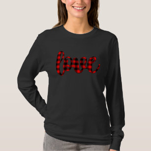 Buffalo Plaid Love T-Shirt