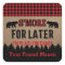 Buffalo Plaid Lumberjack S'more Favor Sticker