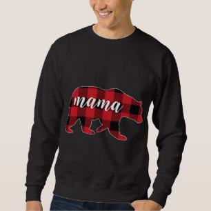 Buffalo Plaid Mama Bear Mom Gifts Christmas Matchi Sweatshirt