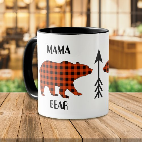 Buffalo Plaid Mama Bear Mug