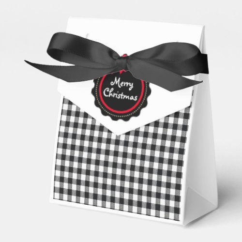 Buffalo Plaid Merry Christmas Party Supplies Favor Boxes