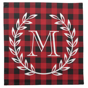 Buffalo Plaid Monogram Cloth Napkin