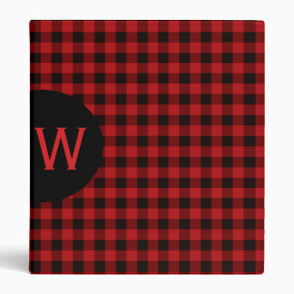 Buffalo Plaid Monogrammed Binder