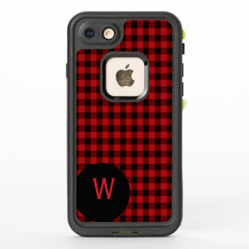 Buffalo Plaid Monogrammed LifeProof iPhone 7 Case