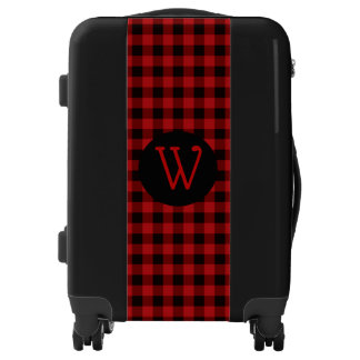 Buffalo Plaid Monogrammed Ugo Luggage