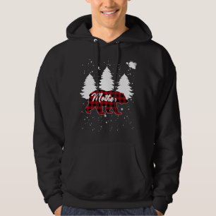 Buffalo Plaid Mother Bear Christmas Tree Pajama Fa Hoodie