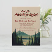 Buffalo Plaid | Mountain Baby Shower Invitation (Standing Front)