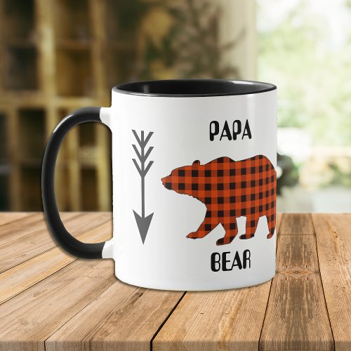 Buffalo Plaid Papa Bear Mug