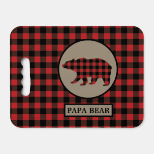 Buffalo Plaid Papa Bear Seat Cushion