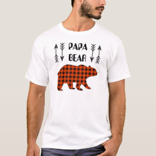 Buffalo Plaid Papa Bear T-Shirt