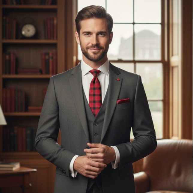 Buffalo Plaid Pattern Neck Tie (Creator Uploaded)