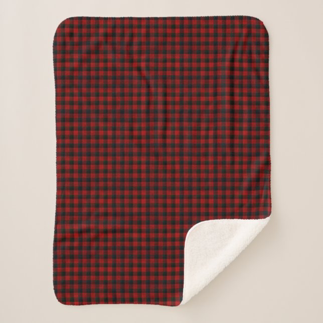 Buffalo Plaid Pattern Sherpa Blanket (Front)
