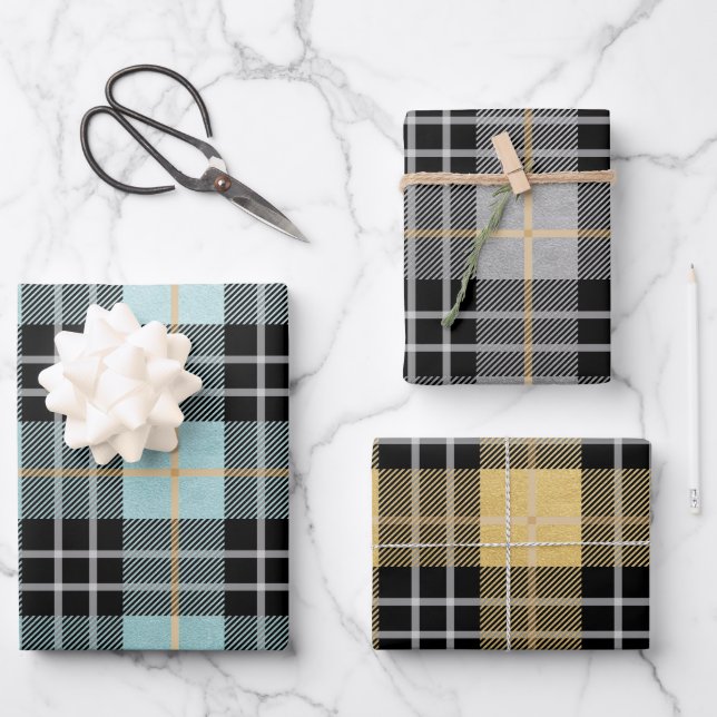 Buffalo Plaid Pattern Wrapping Paper Sheets (Front)