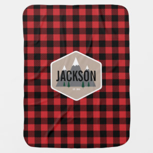 Buffalo Plaid Personalized Baby Blanket