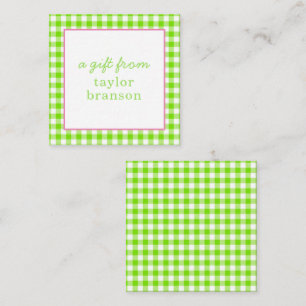 Buffalo Plaid Personalized Gift Enclosure Cards