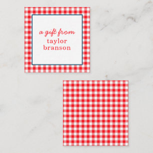 Buffalo Plaid Personalized Gift Enclosure Cards