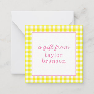 Buffalo Plaid Personalized Gift Enclosure Cards