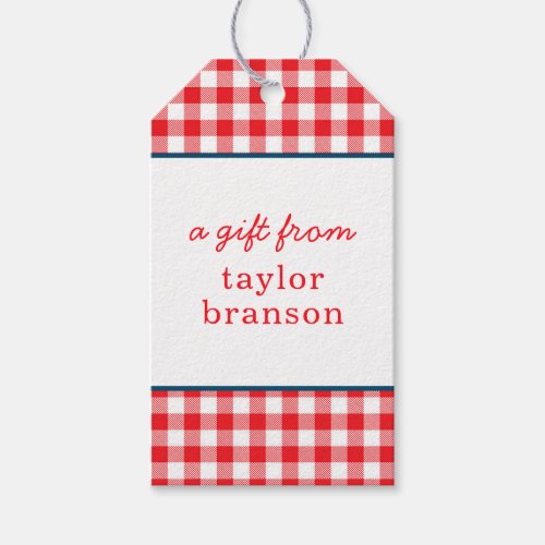 Buffalo Plaid Personalized Gift Tags