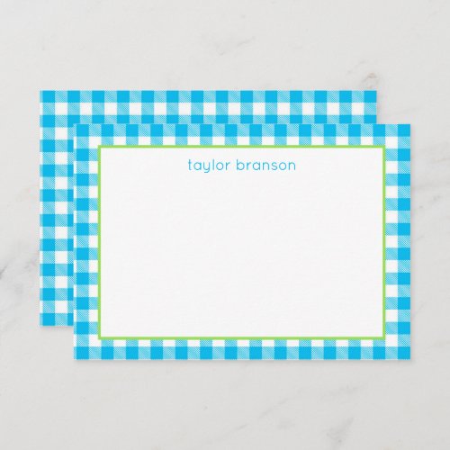 Buffalo Plaid Personalized Note Cards