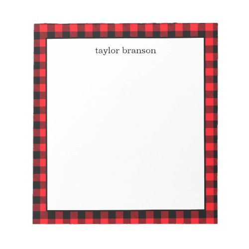 Buffalo Plaid Personalized Notepad