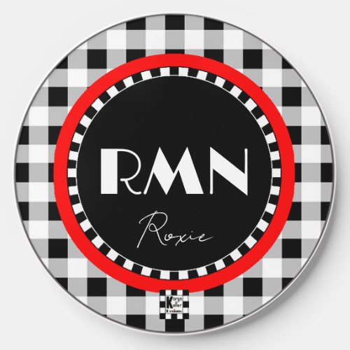 Buffalo Plaid Personalized Wireless Charger