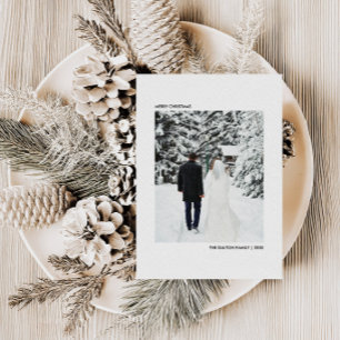 Buffalo Plaid Photo Christmas Merry Christmas Holiday Card