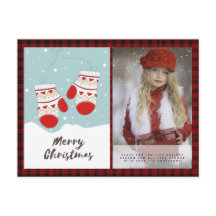 Buffalo Plaid Photo Christmas New Year Folk Art 2