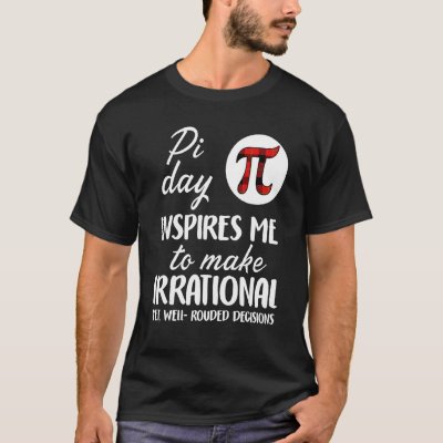 Buffalo Plaid Pi Symbol Pi Day Inspires Me Math Lo T-Shirt