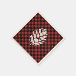 Buffalo Plaid Pinecone Paper Napkins 