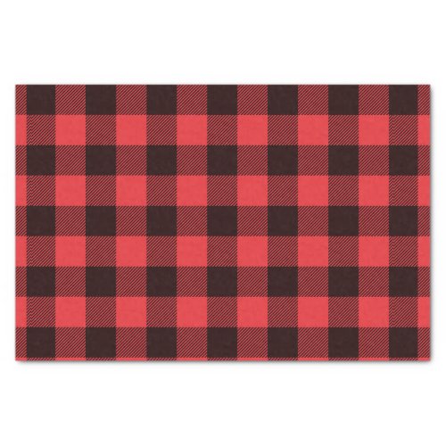 Buffalo Plaid Red and Black Tissue Paper