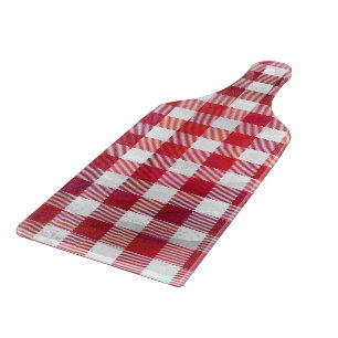 Buffalo Plaid Red and White Cutting Board