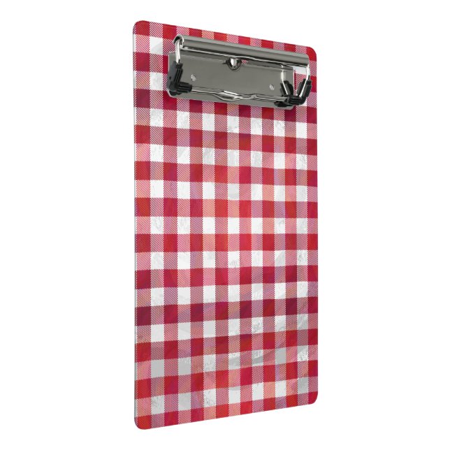 Buffalo Plaid Red and White Mini Clipboard (Angled)