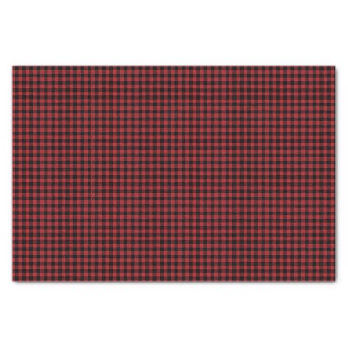 Buffalo Plaid Red black Check Country Lumberjack Tissue Paper