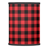 Buffalo Plaid Red Black Check Lamp Shade (Left)