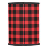 Buffalo Plaid Red Black Check Lamp Shade (Back)