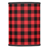 Buffalo Plaid Red Black Check Lamp Shade (Front)