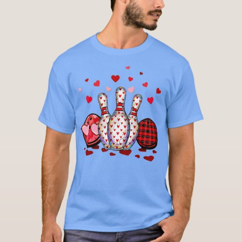 Buffalo Plaid Red Bowling Gnome Christmas Valentin T_Shirt