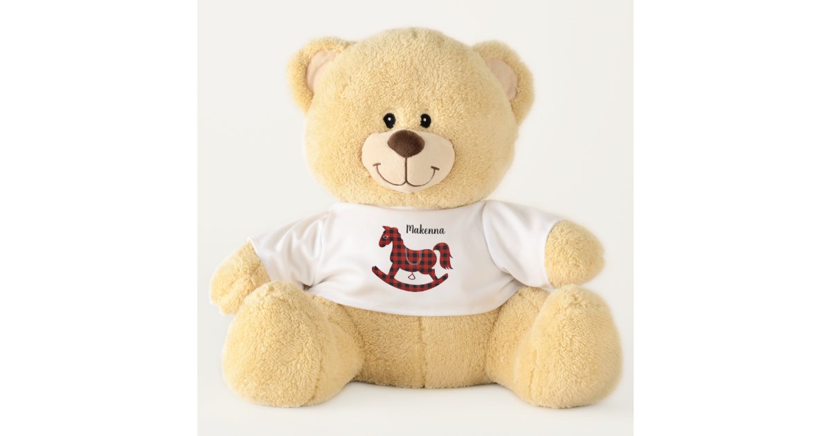 buffalo plaid teddy bear