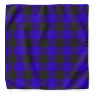 Buffalo Plaid Royal Blue Check Bandana