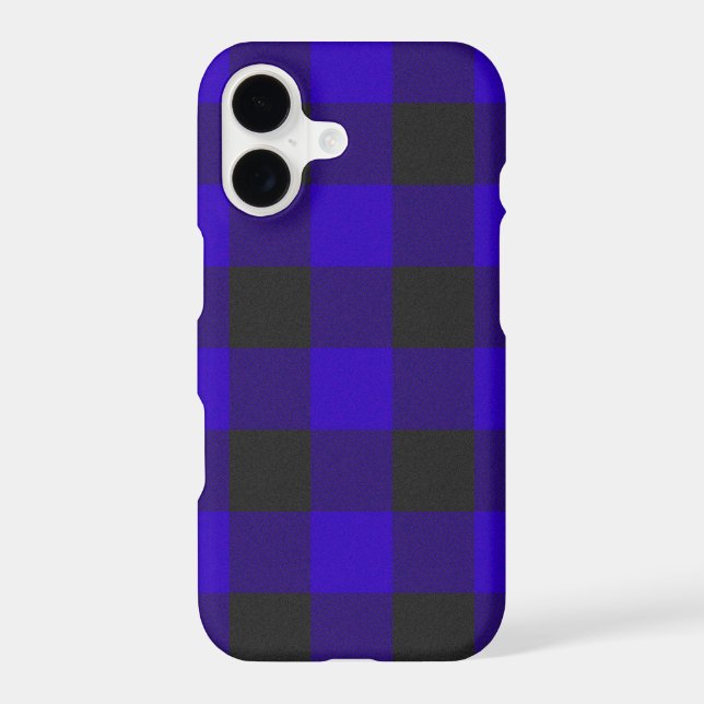 Buffalo Plaid Royal Blue Check Case-Mate iPhone Case (Back)