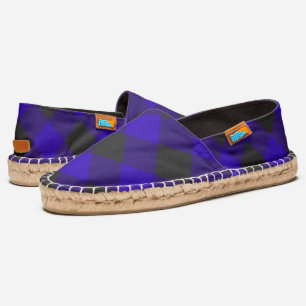 Buffalo Plaid Royal Blue Check Espadrilles