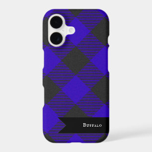 Buffalo Plaid Royal Blue Check iPhone 17 Case