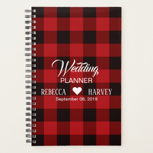 buffalo plaid rustic winter wedding planner