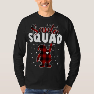 Buffalo Plaid Santa Squad Christmas Family Matchin T-Shirt