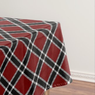 Buffalo plaid, scottish tartan pattern scarlet red tablecloth