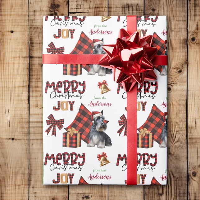 Buffalo Plaid Scottish Terrier Dog Christmas Wrapping Paper (Creator Uploaded)