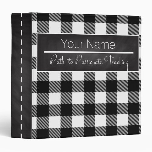 Buffalo Plaid Teacher Binder